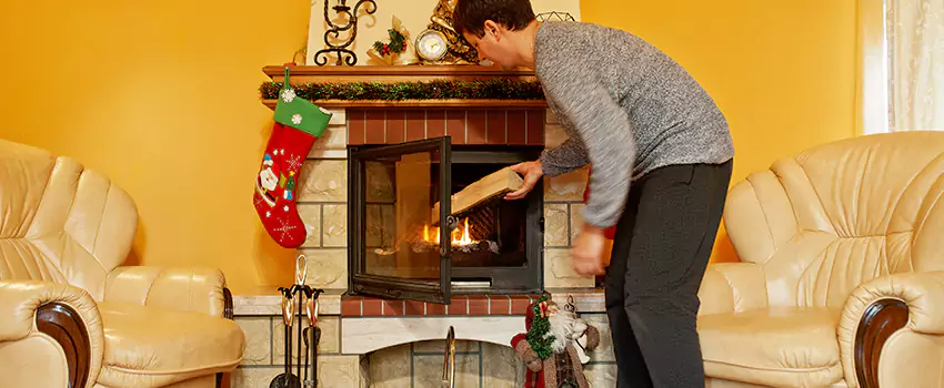 Rusted Metal Fireplace Restoration in Magna, Utah